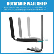 2Pcs Kayak Wall Rack Carrier Canoe Paddle Surfboard Holder Wall Mount Shelf V213-HOOK-A-BLK