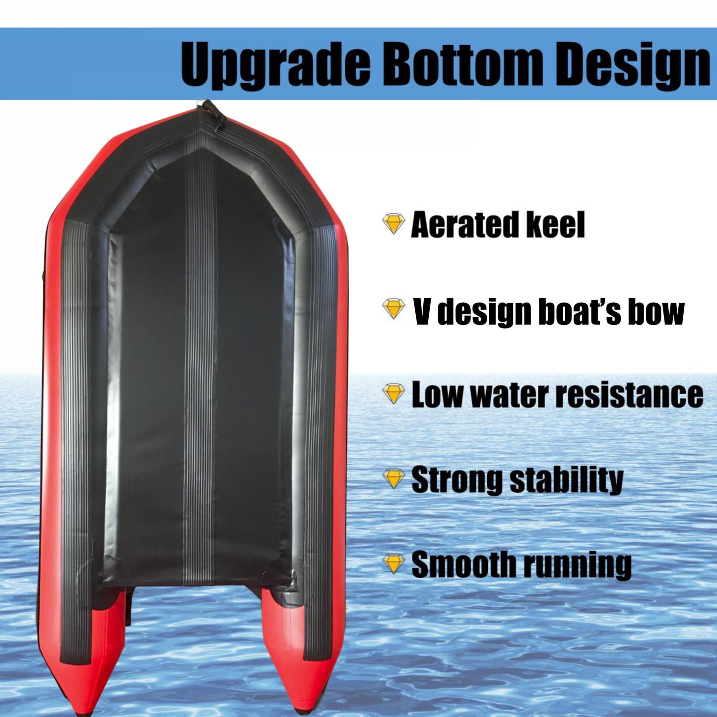 3m Inflatable Dinghy Boat Tender Pontoon Rescue- Red V213-IFB01-RED30