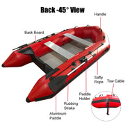 3.6m Inflatable Dinghy Boat Tender Pontoon Rescue- Red V213-IFB01-RED36