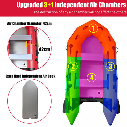 3.6m Inflatable Dinghy Boat Tender Pontoon Rescue- Red V213-IFB01-RED36