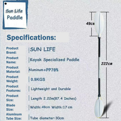 Adjustable Paddles For Kayak SUP Board Watersport V213-KP01-A-WHT1PC