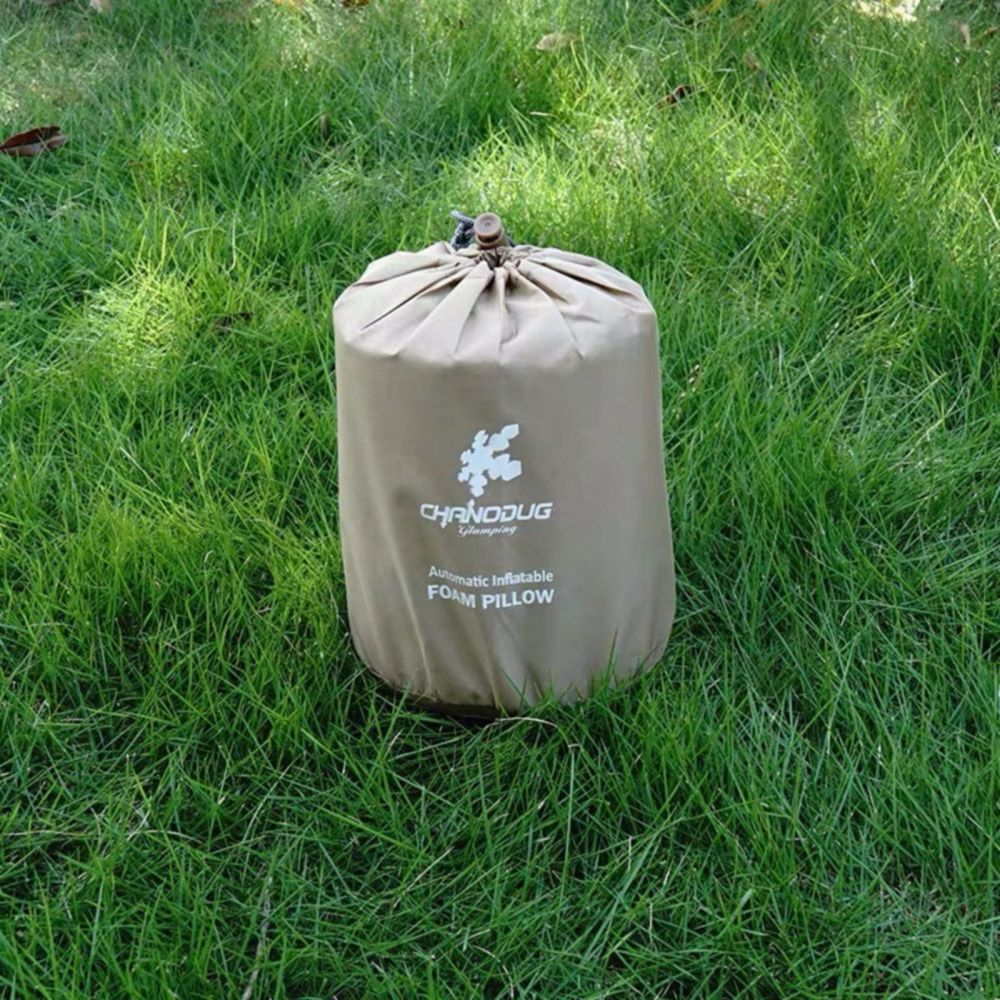 Self Inflating Camping Pillow with Ergonomic 3D Support - Gold V213-PILLOW-A-GOLD