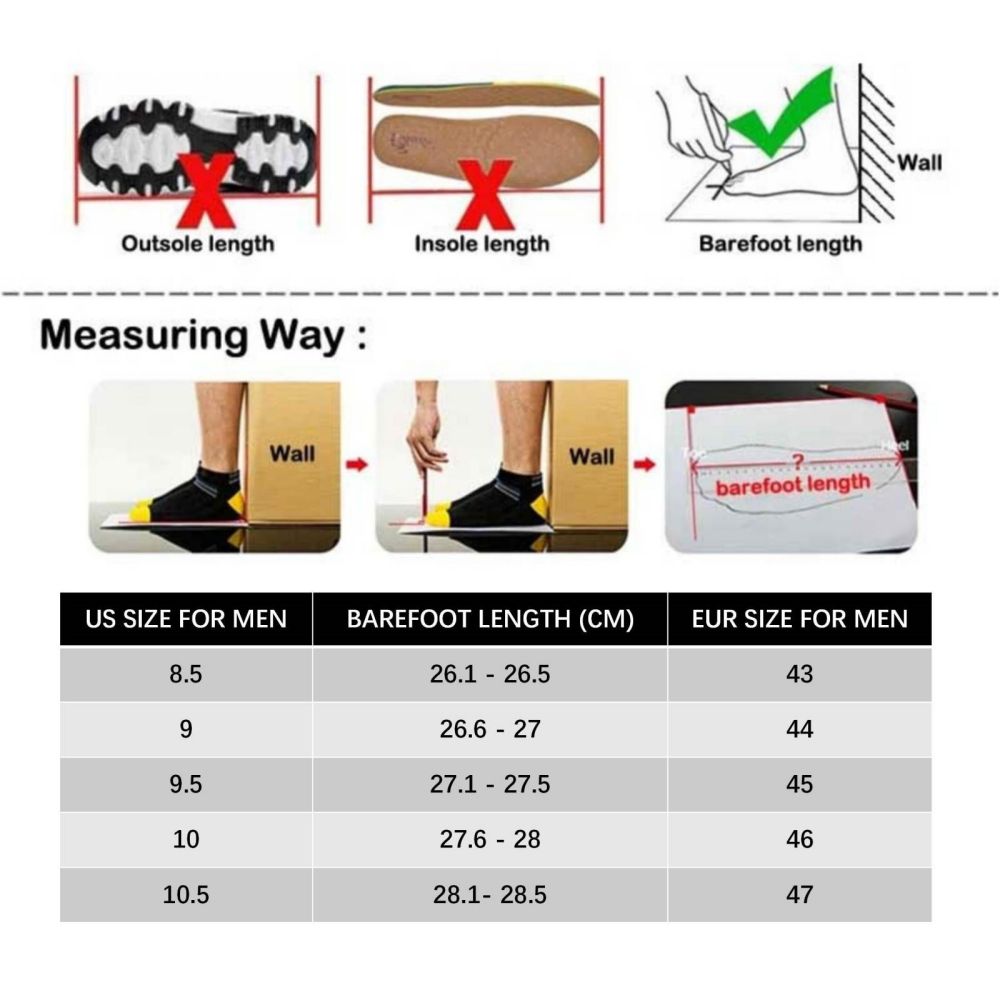 Men's Sneakers Outdoor Road Shoes Breathable Lightweight Non-slip ( White Size US9.5=US43 ) V213-SN556-A-WHT43