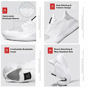 Men's Sneakers Outdoor Road Shoes Breathable Lightweight Non-slip ( White Size US9.5=US43 ) V213-SN556-A-WHT43
