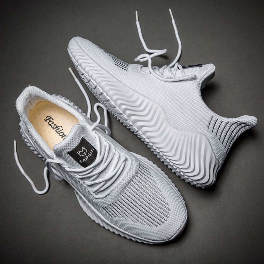 Men's Sneakers Outdoor Road Shoes Breathable Lightweight Non-slip ( White Size US11.5=US47 ) V213-SN556-A-WHT47