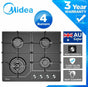 Gas Glass Cooktop 60cm Black V214-MCG601GBL