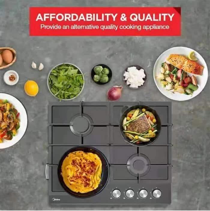Gas Glass Cooktop 60cm Black V214-MCG601GBL