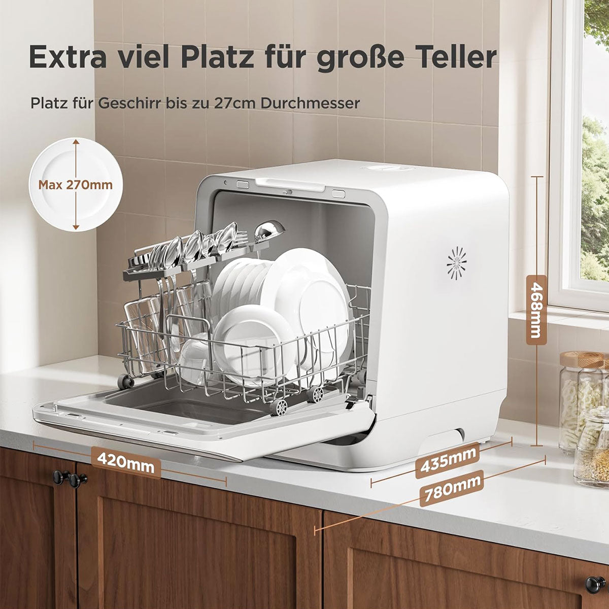 Midea 3rd Generation Bench Top Mini Dishwasher V214-MDWMINIPLUS