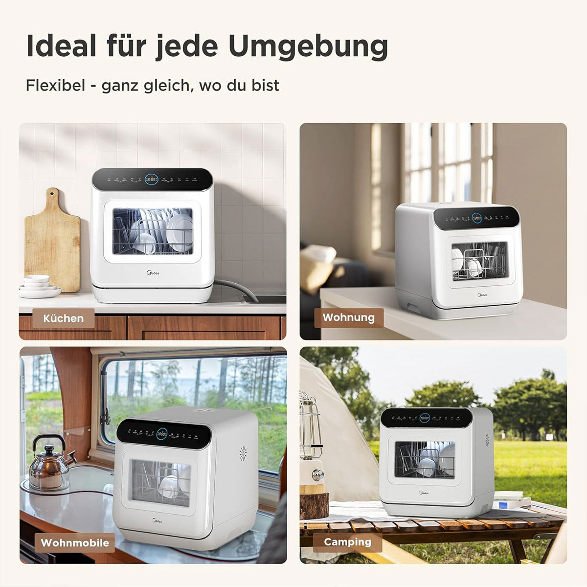 Midea 3rd Generation Bench Top Mini Dishwasher V214-MDWMINIPLUS