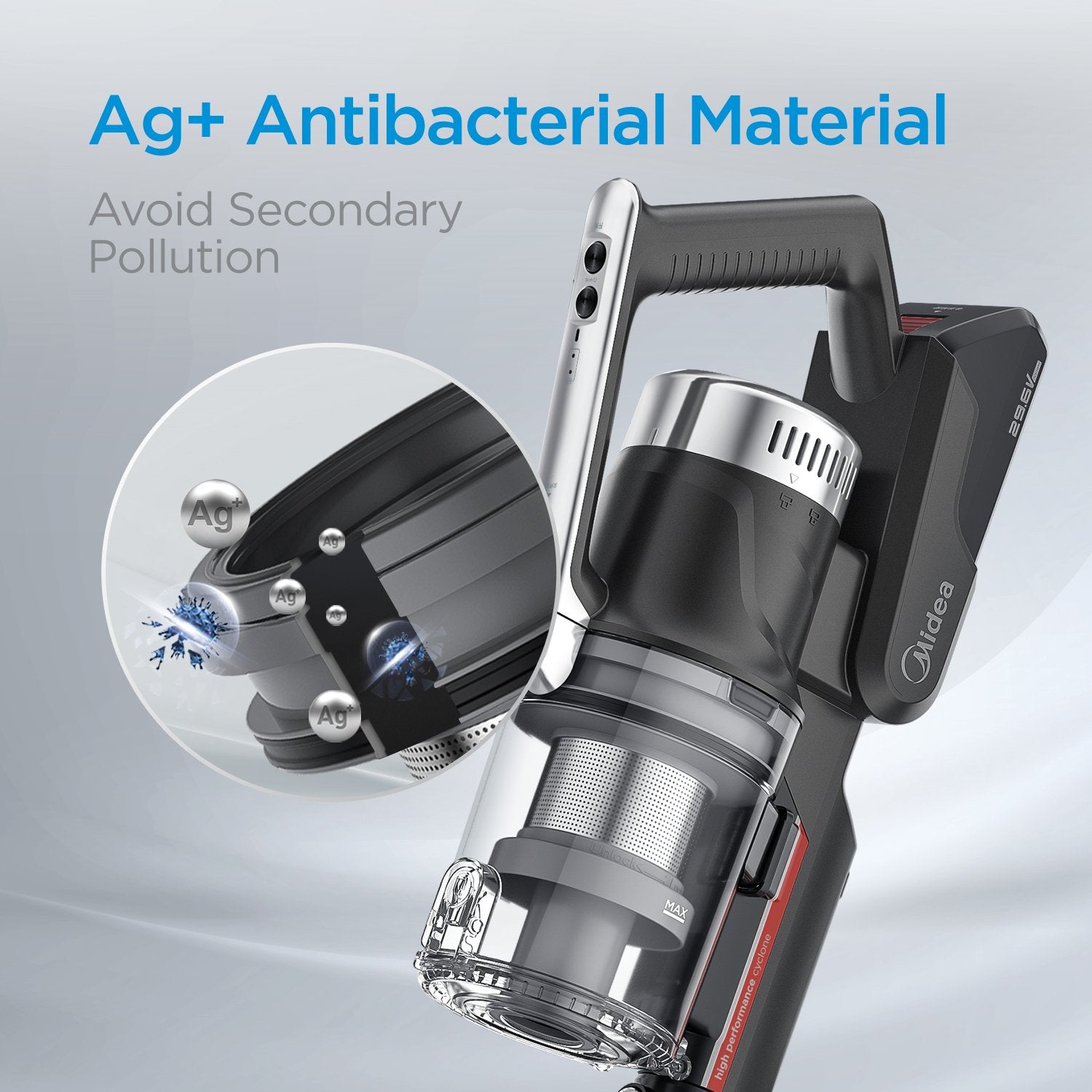 Midea P7 BLDC Stick Vacuum | Flexi Tube V214-MPO7AUBK