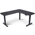 FORTIA Corner Standing Desk, 160x140cm, 72-118cm Sit to Stand Up Electric Height Adjustable, Black V219-ADKCORFOR1BKKA