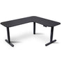 FORTIA Corner Standing Desk, 160x140cm, 72-118cm Sit to Stand Up Electric Height Adjustable, Black V219-ADKCORFOR1BKKA