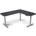FORTIA Corner Standing Desk, 160x140cm, 72-118cm Sit to Stand Up Electric Height Adjustable, Black V219-ADKCORFOR1BKSA