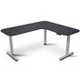 FORTIA Corner Standing Desk, 160x140cm, 72-118cm Sit to Stand Up Electric Height Adjustable, Black V219-ADKCORFOR1BKSA