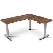 FORTIA Corner Standing Desk, 160x140cm, 72-118cm Sit to Stand Up Electric Height Adjustable, Walnut Style V219-ADKCORFOR1WLSA