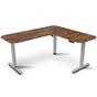 FORTIA Corner Standing Desk, 160x140cm, 72-118cm Sit to Stand Up Electric Height Adjustable, Walnut Style V219-ADKCORFOR1WLSA