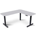 FORTIA Corner Standing Desk, 160x140cm, 72-118cm Sit to Stand Up Electric Height Adjustable, White V219-ADKCORFOR1WTKA