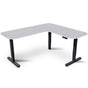 FORTIA Corner Standing Desk, 160x140cm, 72-118cm Sit to Stand Up Electric Height Adjustable, White V219-ADKCORFOR1WTKA