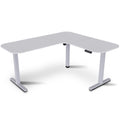 FORTIA Corner Standing Desk, 160x140cm, 72-118cm Sit to Stand Up Electric Height Adjustable, White V219-ADKCORFOR1WTSA