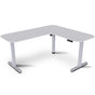FORTIA Corner Standing Desk, 160x140cm, 72-118cm Sit to Stand Up Electric Height Adjustable, White V219-ADKCORFOR1WTSA