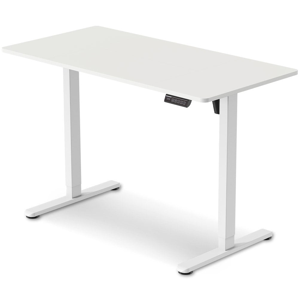 FORTIA Sit To Stand Standing Desk, 120x60cm, 72-118cm Electric Height Adjustable, White V219-ADKSSTFO2WTWB