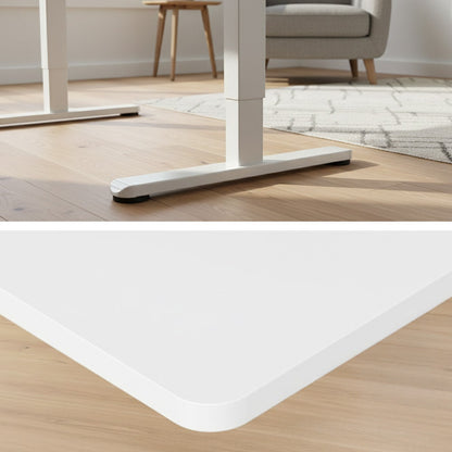 FORTIA Sit To Stand Standing Desk, 120x60cm, 72-118cm Electric Height Adjustable, White V219-ADKSSTFO2WTWB