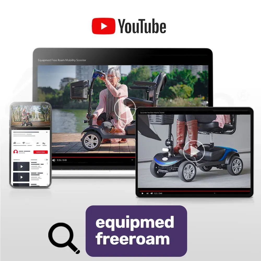 EQUIPMED Mobility Scooter Electric Motorised 4 Wheel Power Portable Folding V219-AGCMSCEMQA2BL
