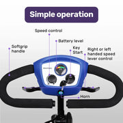 EQUIPMED Mobility Scooter Electric Motorised 4 Wheel Power Portable Folding V219-AGCMSCEMQA2BL