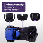 EQUIPMED Mobility Scooter Electric Motorised 4 Wheel Power Portable Folding V219-AGCMSCEMQA2BL