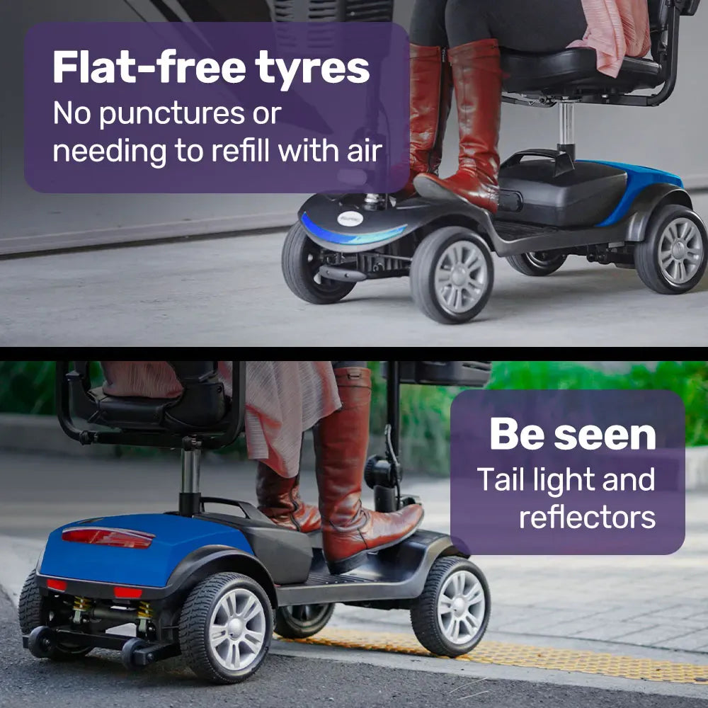 EQUIPMED Mobility Scooter Electric Motorised 4 Wheel Power Portable Folding V219-AGCMSCEMQA2BL
