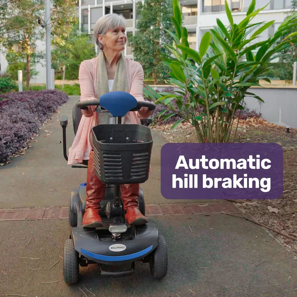 EQUIPMED Mobility Scooter Electric Motorised 4 Wheel Power Portable Folding V219-AGCMSCEMQA2BL