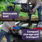 EQUIPMED Mobility Scooter Electric Motorised 4 Wheel Power Portable Folding V219-AGCMSCEMQA2BL