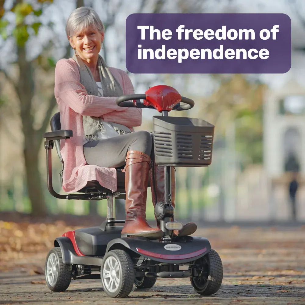EQUIPMED Mobility Scooter Electric Motorised Power Portable 4 Wheel Folding V219-AGCMSCEMQA2RD