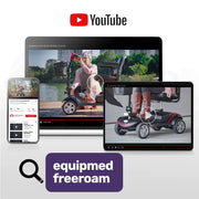 EQUIPMED Mobility Scooter Electric Motorised Power Portable 4 Wheel Folding V219-AGCMSCEMQA2RD