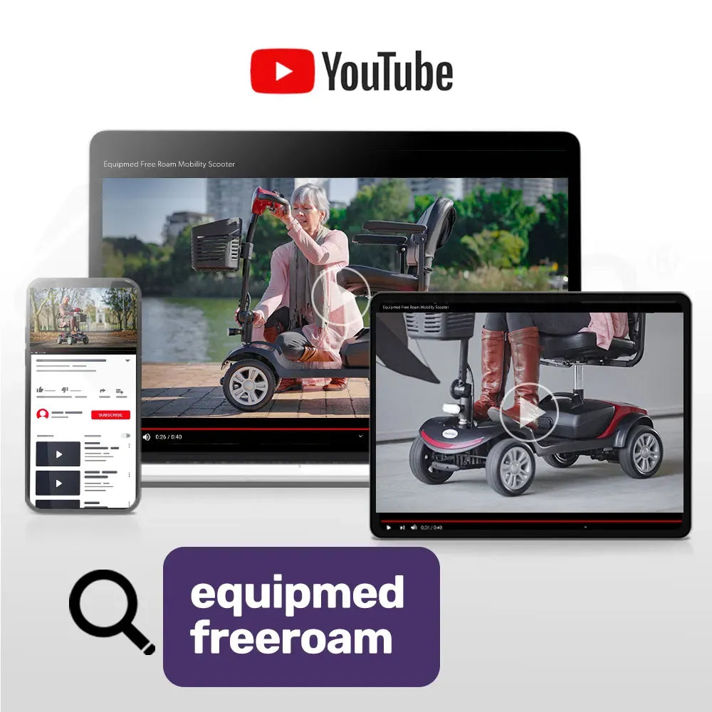 EQUIPMED Mobility Scooter Electric Motorised Power Portable 4 Wheel Folding V219-AGCMSCEMQA2RD
