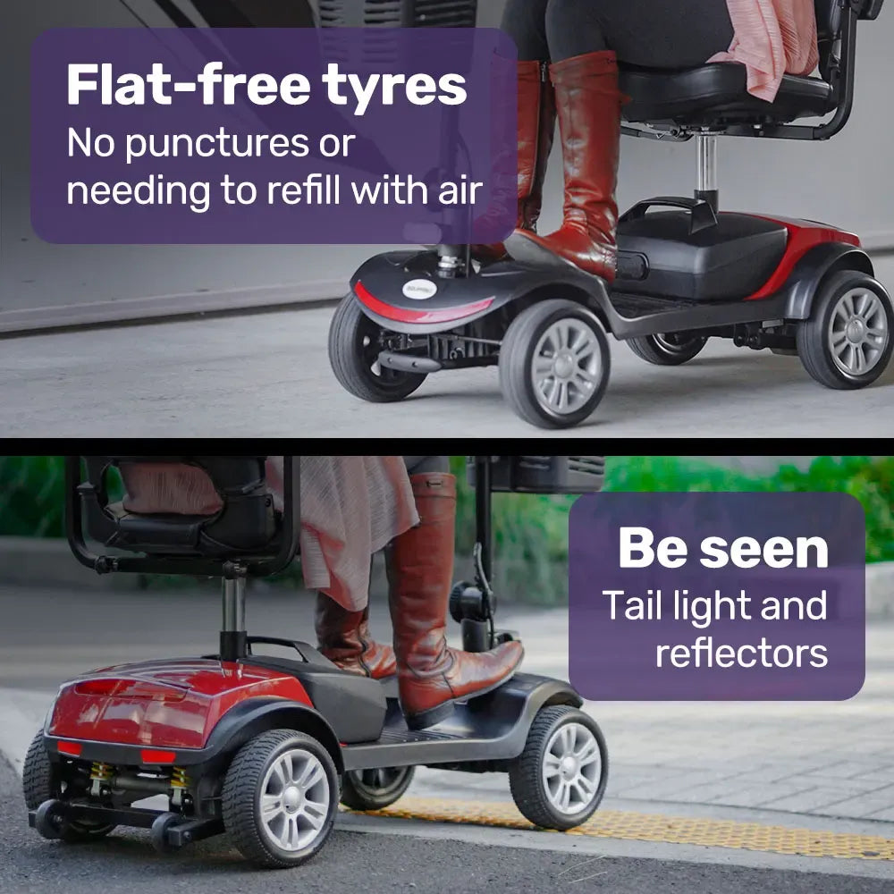EQUIPMED Mobility Scooter Electric Motorised Power Portable 4 Wheel Folding V219-AGCMSCEMQA2RD