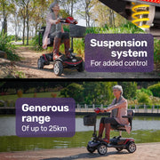 EQUIPMED Mobility Scooter Electric Motorised Power Portable 4 Wheel Folding V219-AGCMSCEMQA2RD