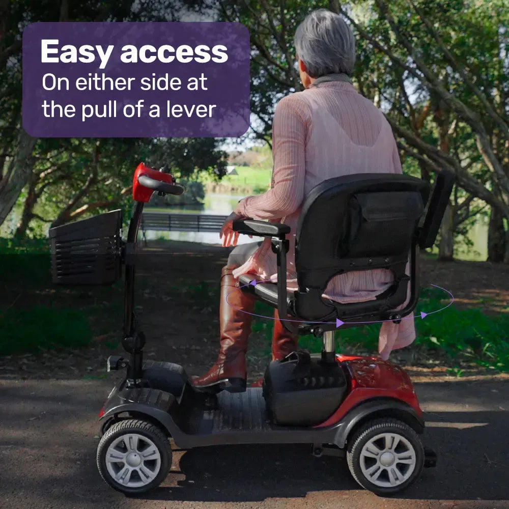 EQUIPMED Mobility Scooter Electric Motorised Power Portable 4 Wheel Folding V219-AGCMSCEMQA2RD