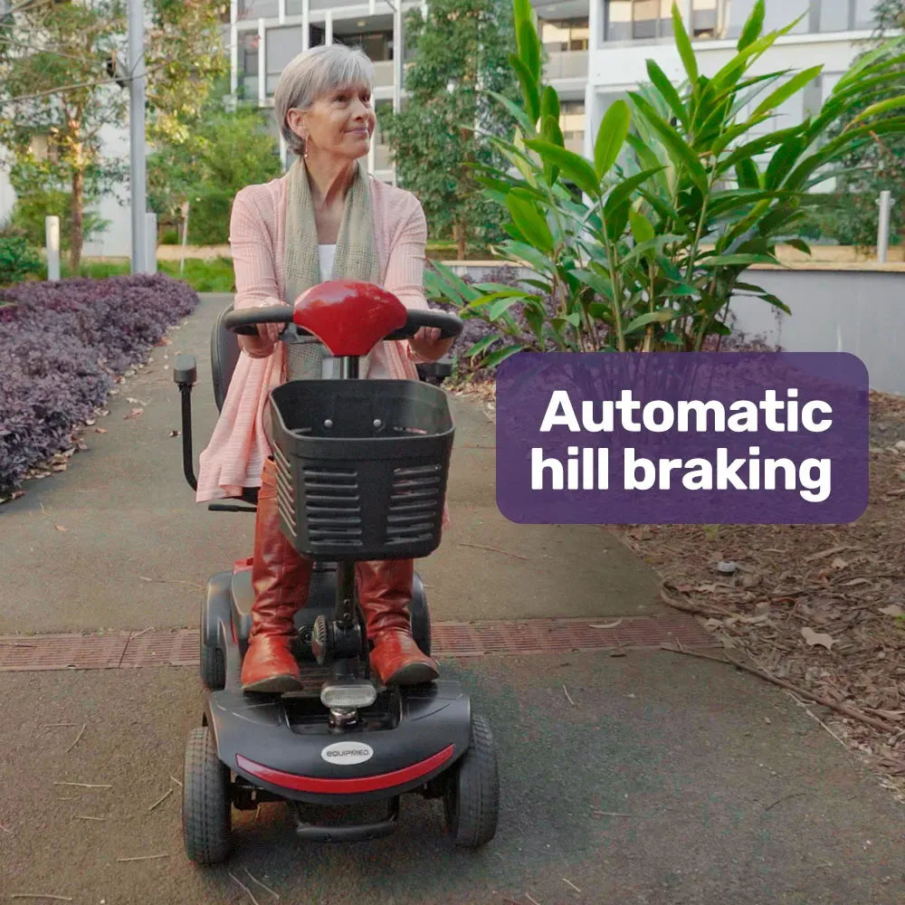 EQUIPMED Mobility Scooter Electric Motorised Power Portable 4 Wheel Folding V219-AGCMSCEMQA2RD