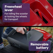 EQUIPMED Mobility Scooter Electric Motorised Power Portable 4 Wheel Folding V219-AGCMSCEMQA2RD