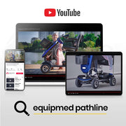 EQUIPMED Electric Mobility Scooter For Elderly Motorized Riding Older Adults Aid Portable E-Scooter V219-AGCMSCEMQA3BL