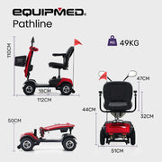 EQUIPMED Mobility Scooter For Elderly Motorized Electric Older Adults 4 Riding V219-AGCMSCEMQA3RD