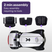 EQUIPMED Mobility Scooter Electric Motorized Ride On E-Scooter for Elderly Older Adult Handicap Aid V219-AGCMSCEMQA3SL