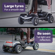 EQUIPMED Mobility Scooter Electric Motorized Ride On E-Scooter for Elderly Older Adult Handicap Aid V219-AGCMSCEMQA3SL