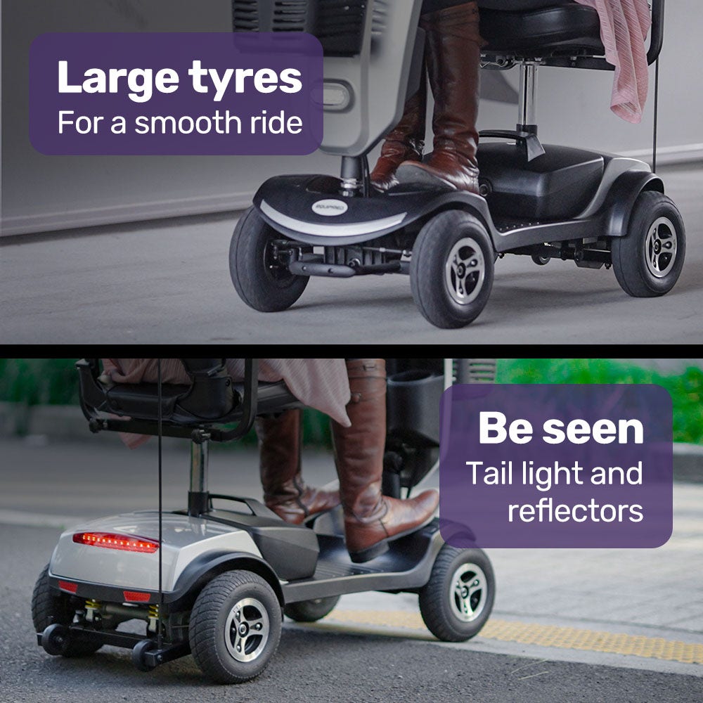 EQUIPMED Mobility Scooter Electric Motorized Ride On E-Scooter for Elderly Older Adult Handicap Aid V219-AGCMSCEMQA3SL