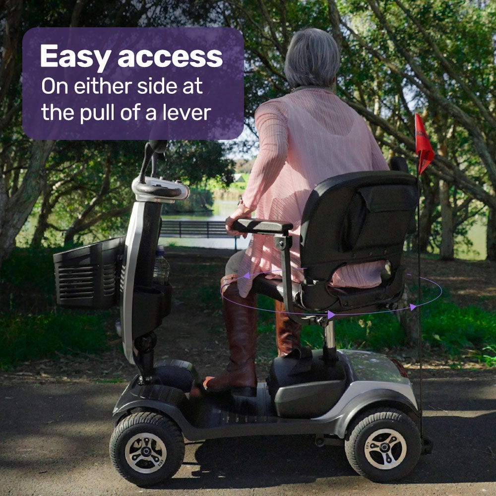 EQUIPMED Mobility Scooter Electric Motorized Ride On E-Scooter for Elderly Older Adult Handicap Aid V219-AGCMSCEMQA3SL