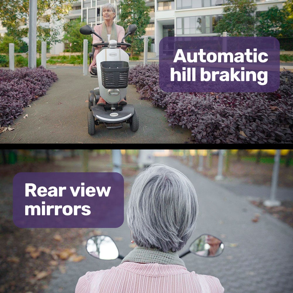 EQUIPMED Mobility Scooter Electric Motorized Ride On E-Scooter for Elderly Older Adult Handicap Aid V219-AGCMSCEMQA3SL