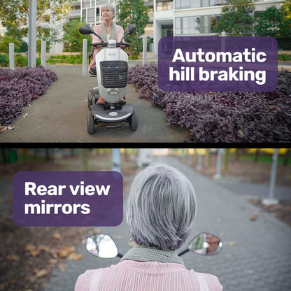 EQUIPMED Mobility Scooter Electric Motorized Ride On E-Scooter for Elderly Older Adult Handicap Aid V219-AGCMSCEMQA3SL