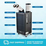 POLYCOOL 4.5kW Portable Industrial Spot Cooler, with Twin Cooling Ducts, 15A Plug V219-AIRINDPLYA55K
