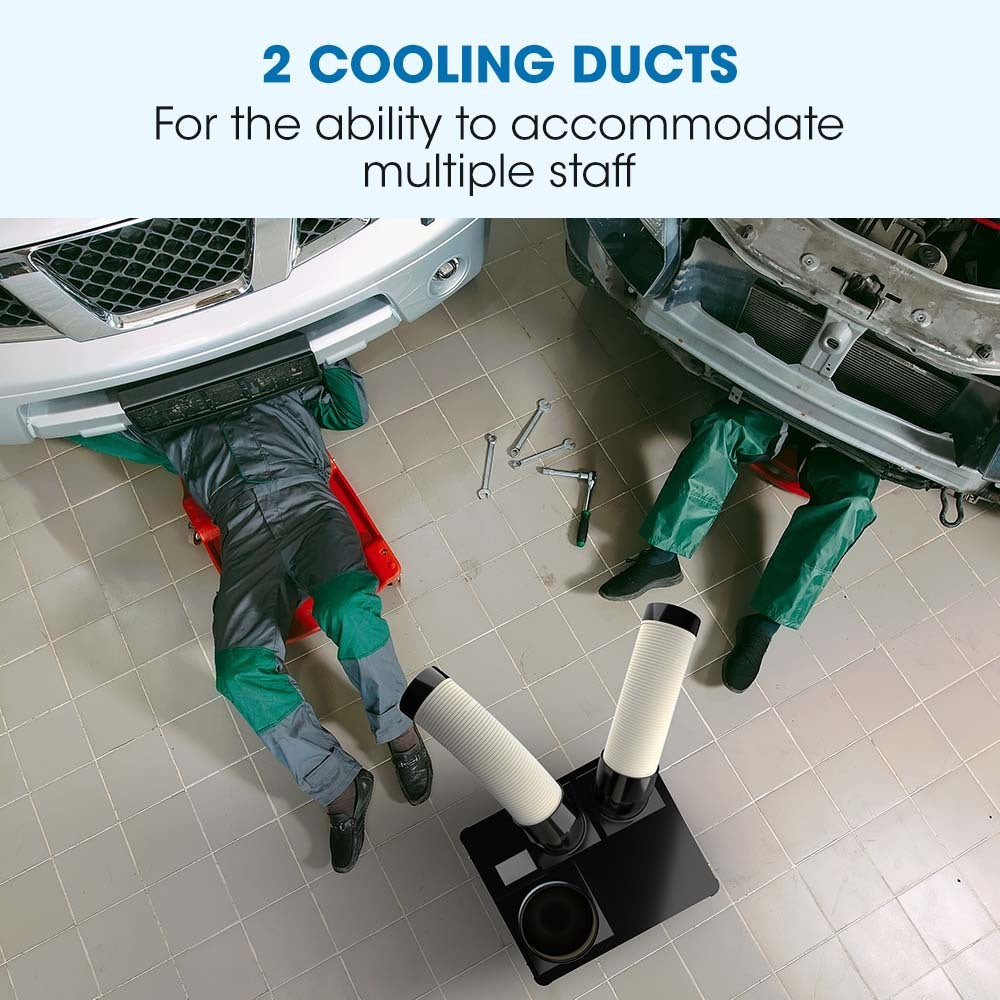 POLYCOOL 4.5kW Portable Industrial Spot Cooler, with Twin Cooling Ducts, 15A Plug V219-AIRINDPLYA55K